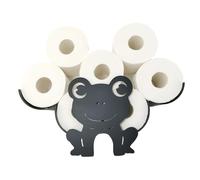 Soporte para rollos de papel higiénico de pared, con forma de animal, soporte de papel de metal, color negro, organizador para almacenamiento de rollos de papel, soporte de pared para baño de