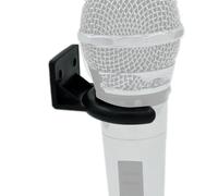 Soporte para rophone de montaje en pared negro, abrazadera de clip de pared, soporte de cable de soporte, accesorios de rophone, estante de audio con cable para rophones