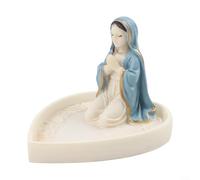 Soporte para rosario de Virgen María, caja de almacenamiento de rosario católico con figura de resina, decoración para altar de oración y decoración cristiana del hogar devocional (mujeres)