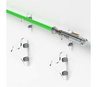 Soporte para Sable de Luz Montado en la Pared - Adecuado para FX, Espadas y Sables de Star Wars - 1 Par (Transparente)