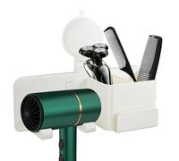 Soporte para secador de pelo en el baño, soporte de pared que ahorra espacio, organizador para herramientas de peinado, para perfume, peine de dientes, pasta de dientes, afeitadora, plancha de pelo