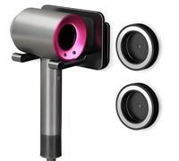 Soporte para secador de pelo SupRovare sin taladrar, compatible con Dyson Supersonic Airwrap, soporte de pared sin taladrar, adecuado para la mayoría de secadores de pelo, soporte para secador de pelo
