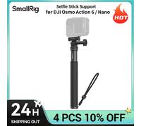 Soporte para Selfie Stick SmallRig Nano para DJI Osmo Action 6 / Nano, Extensible hasta 95 cm, con Adaptador Bidireccional, Trípode y Correa de Muñeca 6362