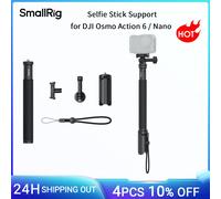 Soporte para Selfie Stick SmallRig para DJI Osmo Action 6 / Nano, con Adaptador de Liberación Rápida para Cámara de Acción, Correa de Muñeca