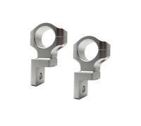 Soporte para seña de giro para 1 par de soportes auxiliares antiniebla para motocicleta, montaje de parachoques, foco, apto para BMW, apto para HONDA, apto para Yamaha Base de bombilla Clips(Silver)