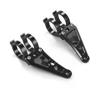 Soporte para seña de giro para Abrazadera de soporte para faro delantero de motocicleta de 41 mm para tubos de horquilla, compatible con Suzuki, Honda y Yamaha. Base de bombilla Clips