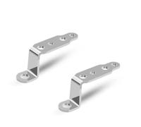 Soporte para seña de giro para Espejo retrovisor para motocicleta, faro modificado, foco multifuncional, accesorios para coche eléctrico, soportes de extensión Abrazaderas de Tubo de Luz(2PCS Silver)