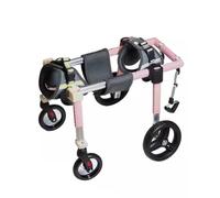 Soporte para silla de ruedas para perros de 4 ruedas, carrito móvil de aluminio ajustable para perros, dispositivo para caminar perro salchicha para discapacitados, carrito de asistencia para mascotas