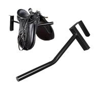 Soporte para sillín de caballo, almacenamiento portátil de 19,25 pulgadas, soporte de hierro extraíble para dispositivos antideslizantes para ahorrar espacio, montaje en pared para una organización