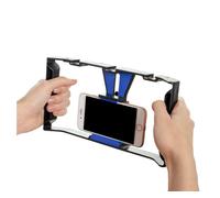 InnovaGoods - Soporte para Smartphone con Estabilizador Manual STAFECT, Material ABS, Diseño Ajustable Universal, Uso como Soporte Movil para Coche, Negro
