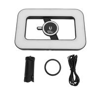 Soporte para Smartphone con Luz RGB 2500-6500K, Estabilizador Manual y Control de Color 0-359° - Iluminación Ajustable, Batería Duradera, Ideal para Grabación y Streaming