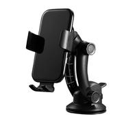 Soporte para smartphone de coche, brazos extensibles para parabrisas con manos libres para mayor estabilidad y sistema de rotación completa.