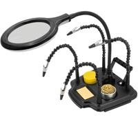 Soporte para Soldar con Lupa LED y 4 Brazos de Cocodrilo - Proskit