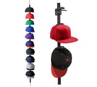 Soporte para sombreros bidireccional: organizador de gorras de béisbol, colgador sobre la puerta, espacio ajustable | Diseño, fácil instalación para su uso en el garaje 'entrada de la cámara