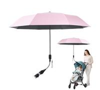 Soporte para sombrilla de bebé - Accesorio de paraguas de protección solar ajustable, clip de tinte UV para cochecitos | Cauvet ligero plegable para uso al aire libre con viajes en silla r