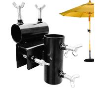 Soporte Para Sombrilla De Terraza | Fijación Para Barandilla De Sombrilla | Soporte Ahorro De Espacio Para Playa, Jardines, Balcones Y Espacios Exteriores