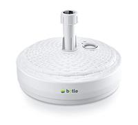 Soporte para sombrilla soporte para sombrilla color blanco soporte de plástico forma redonda para jardín terraza playa ratán base para sombrilla rellenable con arena o grava bandera de mástil
