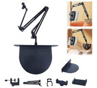 Soporte para tablet de cama, soporte para teléfono ajustable con rotación de 360 grados para uso en escritorio y mesita de noche.