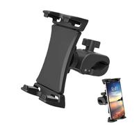 Soporte para tablet para bicicleta estática, soporte para cinta elíptica con cuello de cisne, abrazadera ajustable para dispositivos de 4 a 11",