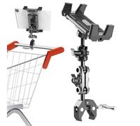 Soporte para tablet para cinta de correr - Soporte ajustable para smartphone para videollamadas, gimnasio, bicicleta gómetro interior, ciclo, cochecito, entrenamiento, lectura, noticias