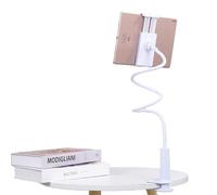 Soporte para tablet y cama, flexible 360°, cuello de cisne, soporte para teléfono móvil, cama, tableta, soporte para iPad, Galaxy Tabs, Kindle Fire, teléfonos y tabletas de 4 a 10,6 pulgadas (blanco,