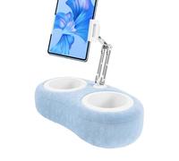 Soporte para Tableta con Soporte para Tableta - Soporte de Cojín Ajustable para Tabletas con Cuenco Extraíble | Soporte de Cojín Soporte Tazón de Snack Leer en la Cama Se adapta a Teléfonos de 4,7 a