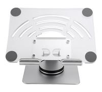 Soporte para tableta, giratorio 360, ajustable, portátil, acrílico, para escritorio, para tabletas de hasta 12,9 pulgadas, color blanco