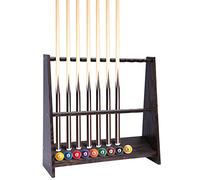 Soporte para taco de billar para 10 tacos de billar, rack de suelo, soporte de barra, soporte para taco de billar, soporte para taco de billar, para escuela, hogar, club, color marrón