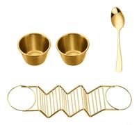 Soporte para tacos de acero inoxidable con tazas de salsa integradas, moderno estante para panqueques y burritos, base estable, diseño que ahorra espacio para fiestas, cenas familiares, vajilla