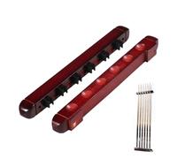 Soporte para Tacos de Billar, Estante para Tacos de Billar de Madera, Soporte de Madera para Billar, Bastidor para Palo de Billar, Accesorios de Billar para Escuelas, Hogares y Clubes, 6 Hoyos