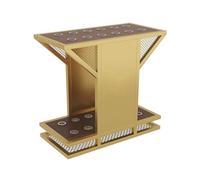 Soporte para tacos de billar para 12 palos, soporte para palos de billar de pie, marco de hierro + tablero de madera, no requiere instalación (negro, 60 x 30 x 60 cm)