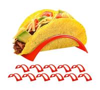 Soporte para tacos, estante de soporte colorido, apto para lavavajillas y microondas, soporte para taco suave o duro, estante para tacos, bandeja para tacos, platos para fiestas, cafeterías, cenas