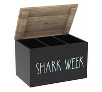 Soporte para tampón con 3 compartimentos, 20 x 13 x 13 cm, caja de almacenamiento para cuarto de baño con tapa, elegante caja de cosas para niñas, seguro, duradero, para pinceles de maquillaje, cintas