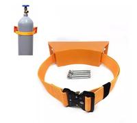 Soporte para tanque de oxígeno montado en la pared con correas ajustables, soporte cilíndrico de plástico duradero para botellas de propano, nitrógeno y O2 médicas