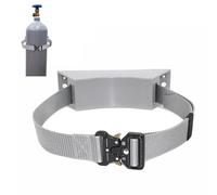 Soporte para tanque de oxígeno montado en la pared con correas ajustables, soporte cilíndrico de plástico duradero para botellas de propano, nitrógeno y O2 médicas