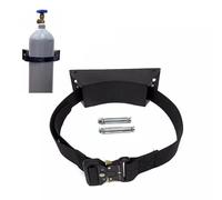 Soporte para tanque de oxígeno montado en la pared con correas ajustables, soporte cilíndrico de plástico duradero para botellas de propano, nitrógeno y O2 médicas