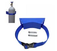 Soporte para tanque de oxígeno montado en la pared con correas ajustables, soporte cilíndrico de plástico duradero para botellas de propano, nitrógeno y O2 médicas