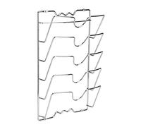 Soporte para tapa de cacerola, montaje en pared o puerta, de acero inoxidable, organizador de tapa de olla