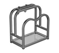 Soporte para tapa de cacerola - Organizadores de tapa de acero al carbono inoxidable, soporte para utensilios de drenaje rápido, estante para tabla de cortar resistente, almacenamiento en mostrador