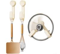 Soporte para tapa de olla con ventosa fuerte para montaje en pared, diseño giratorio que se adapta a varios tamaños, organizador de cocina para cubiertas de sartenes y tablas de cortar (G)