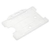 Soporte para tarjeta de identificación para tarjetas de identificación para correas de cuello, carretes retráctiles extensibles, pases de trabajo para escuela, oficina, enfermera, NHS, profesores, pase de autobús, tarjeta de crédito, transparente (paquete de 100) ID Card It