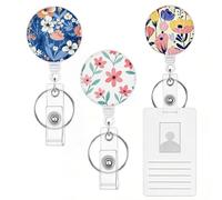 Soporte para tarjeta de identificación retráctil, 3 unidades, resistente, portátil, con mosquetón para mujeres, niños, niñas, jóvenes, adolescentes, hijos, hijos, familia, profesores, viajes, escuela