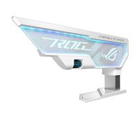 ASUS ROG Herculx - Soporte para Tarjeta Gráfica (Diseño sin Herramientas, Nivel de Burbuja Incluido, Aleación de Zinc Sólida, 72-128 mm, Aura Sync) Blanco