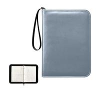Soporte para tarjetas de álbum con fundas extraíbles de doble cara para juegos, colección de tarjetas de béisbol, color gris pizarra, color liso puro