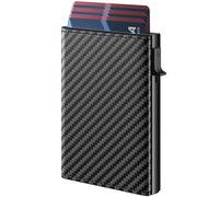 Soporte para Tarjetas de crédito, Cartera para Hombre, Cartera Delgada con Bloqueo RFID, Cartera Minimalista para Hombre, Cartera desplegable de Aluminio