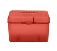 Soporte para tarjetas de fichas, caja para tarjetas de notas, soporte para tarjetas, organizador de índices, armario para manualidades, con mesa plegable (rojo C)