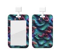 Soporte para tarjetas de identificación con diseño de escamas de dragón mágico en 3D con cordón separable, para médicos, profesores, enfermeras, personal de oficina