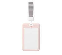 Soporte para tarjetas de identificación de plástico duro para colgar ropa con diseño minimalista para tarjetas de trabajo, protector de etiqueta de nombre para enfermeras y oficina