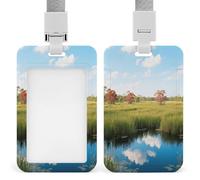 Soporte para tarjetas de identificación del Parque Nacional Everglades impreso vertical, adecuado para oficina, escuela, tarjeta de identificación, tarjeta de proximidad, licencia de conducir y pase