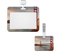 Soporte para tarjetas de identificación, protector de plástico para tarjetas de identificación, carrete de insignia vertical, soporte para tarjetas de identificación con cordón, etiquetas de nombre